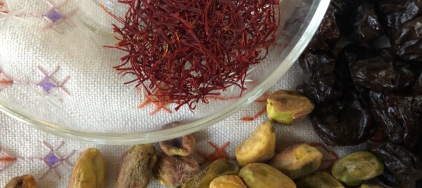 saffron, pistachios, dried cherries